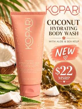 Kopari $22 Coconut Hydrating Body Wash with Aloe and Sea Kelp NEW